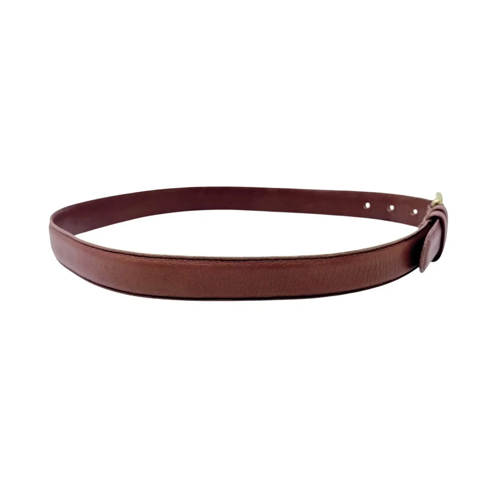 Vintage Coach Brown Leather Belt Brass Buckle Women's‎ M Archival 90s Minimalist